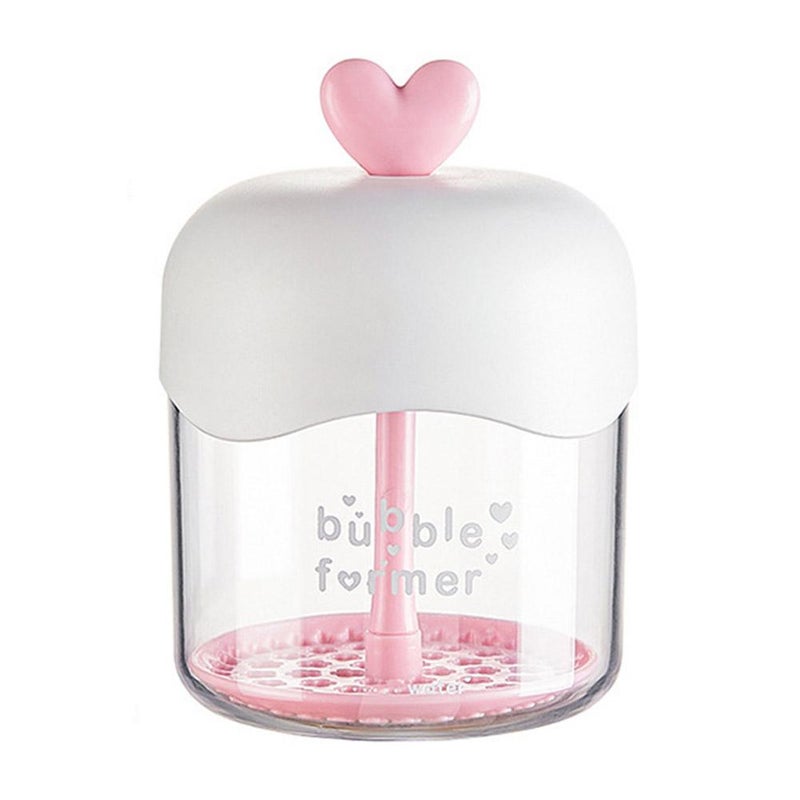 Foaming device for facial cleanser, pump type, shampoo, and body wash, transparent heart-shaped foaming device